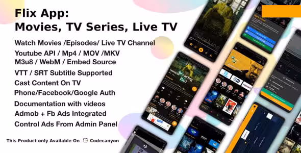 دانلود اپلیکیشن اندروید Flix App Movies