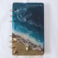 دفتر رزینی A5 طرح شب و روز دریا