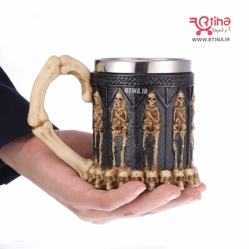 ماگ نوشیدنی اسکلتی طرح استخوان