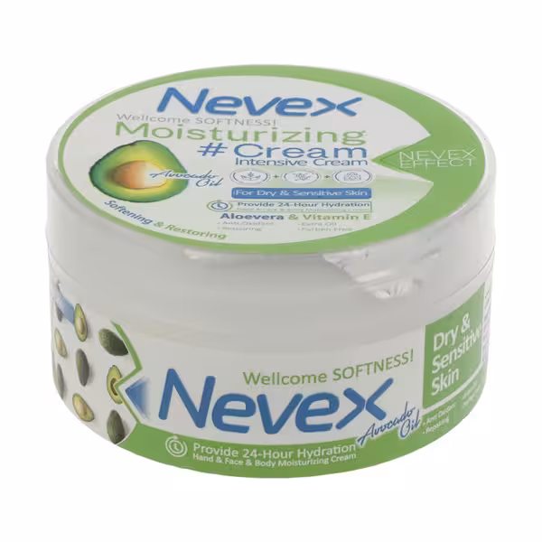 کرم آبرسان و مرطوب کننده آووکادو و آلوئه ورا نوکس 200 میلی لیتر | Nevex Avocado And Aloevera Moisturizing Cream 200ml