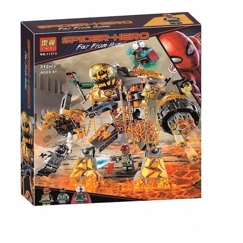 لگو ربات آتشین میستریو و اسپایدرمن سیاه