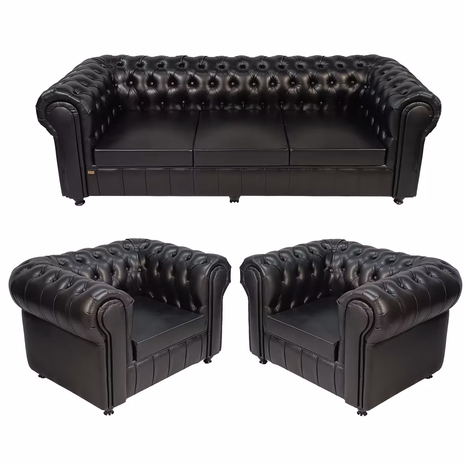 مبل اداری پارسین مدل چستر دو قالپاقه دلتا ست پنج نفره