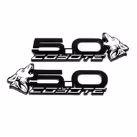 1979-25 Mustang V4 Coyote 50 Fender Emblem Kit - سفید با مشکی