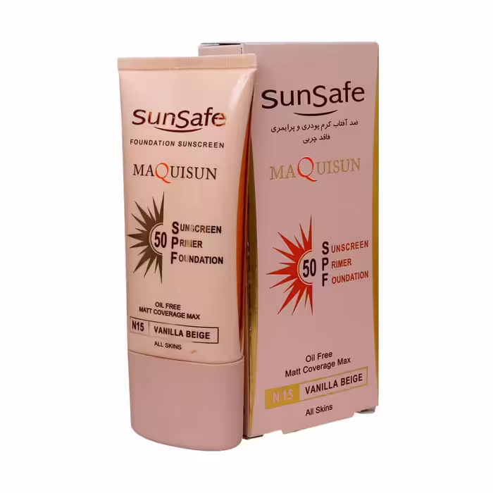 کرم ضد آفتاب کرم پودری و پرایمری SPF50 سان سیف 40 میلی‌لیتر | Sun Safe Foundation Sunscreen SPF50