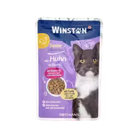 پوچ گربه مسن با طعم مرغ برند winston وینستون 100 گرمی