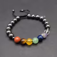 دستبند میکس حدید و هفت چاکرا (کدA21)