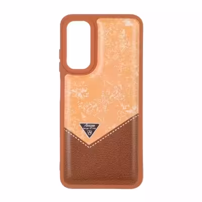 قاب سیلیکونی طرح چرم دوختی Samsung Galaxy A05s ( کرم )