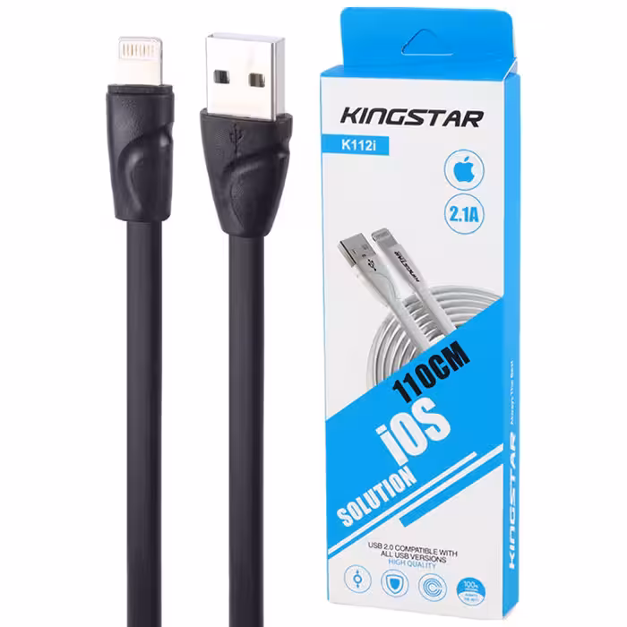 کابل آیفونی KingStar K112i 2.1A 1.2m
