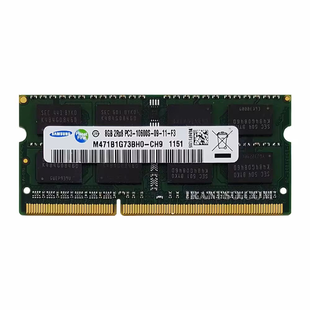 رم لپ تاپ 8 گیگ سامسونگ DDR3 1333-10600 MHz 1.5V دو سال گارانتی
