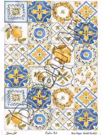 دکوپاژ برنجی(الیافی)دریم آرت کد 823 طرح کاشی