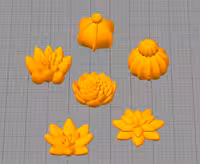 مدل سه بعدی کاکتوس مجموعه 6عددی (STL)