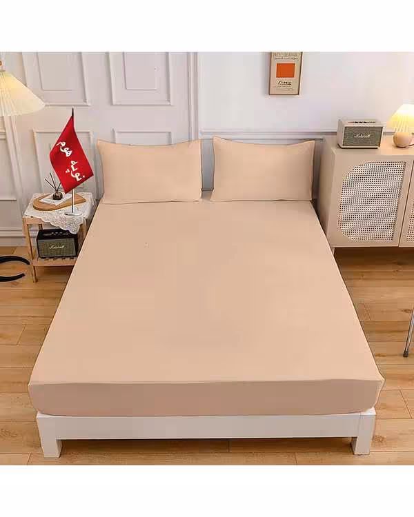 سرویس ملحفه و روبالشی یک نفره 3 تکه کرم نوپه هوم Nopehome طرح مینیمال کد A04