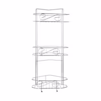 قفسه حمام شکیبا مدل H Corner Chrome 3 | کالا مکس