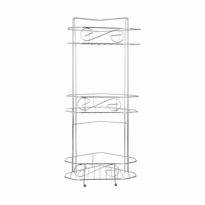 قفسه حمام شکیبا مدل H Corner Chrome 3 | کالا مکس