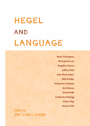خرید و دانلود نسخه کامل کتاب Hegel and Language