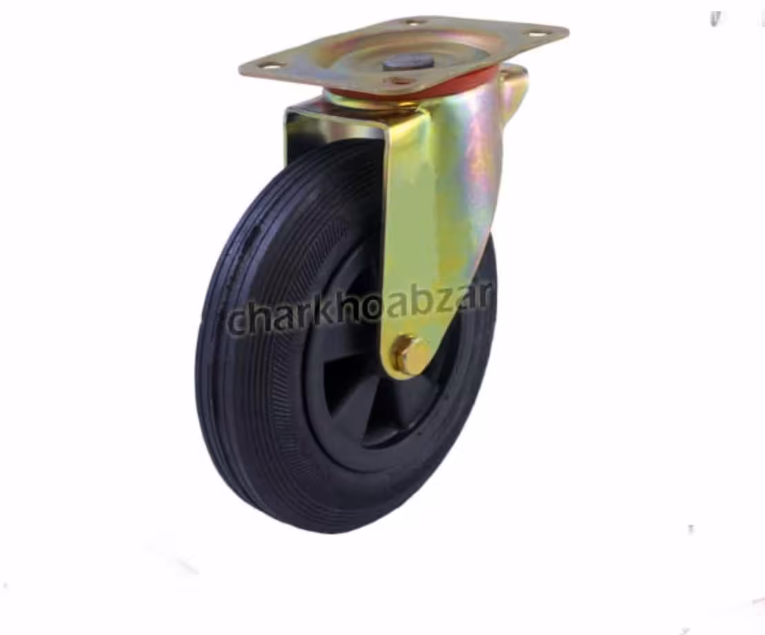 چرخ زباله ای پلاستیکی لاستیکی ( دست کامل)