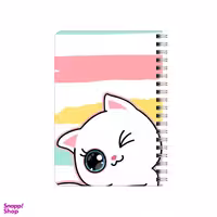 دفترچه یادداشت ۸۰ برگ بامبیلیپ مدل چوبی طرح گربه چشمک زن کد 3679628