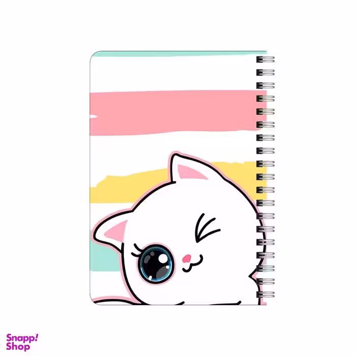 دفترچه یادداشت ۸۰ برگ بامبیلیپ مدل چوبی طرح گربه چشمک زن کد 3679628