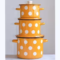 ست لعابی خالدار رنگی