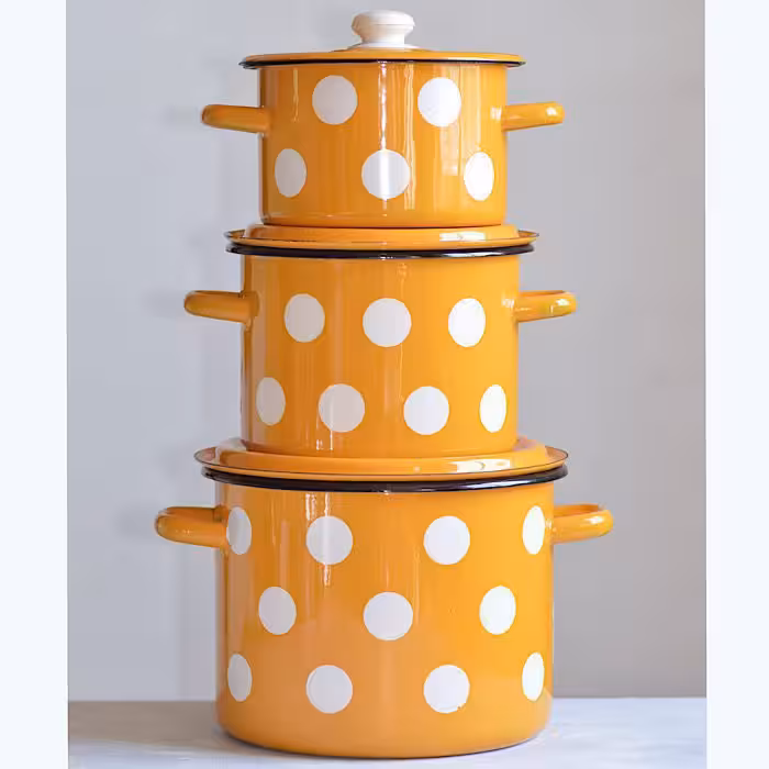 ست لعابی خالدار رنگی