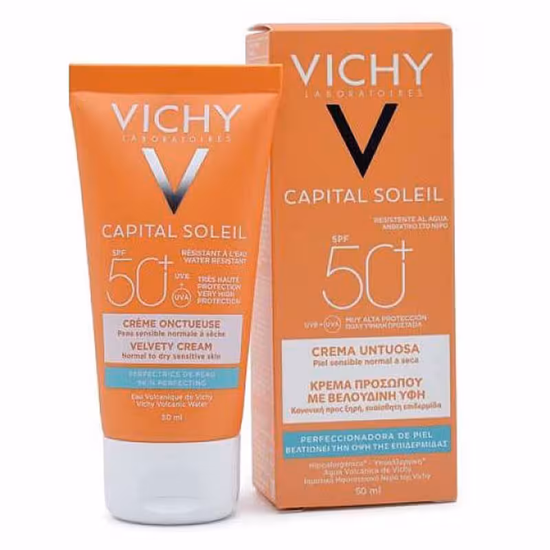 کرم ضد آفتاب SPF50 ویشی پوست های حساس مدل CAPITAL SOLEIL