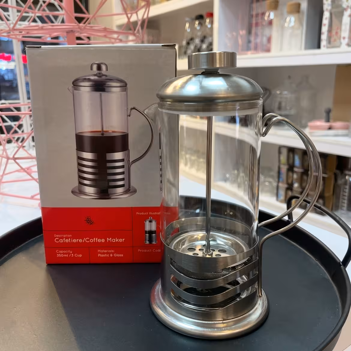فرنچ پرس 350 میل استیل وارداتی طرح شیار