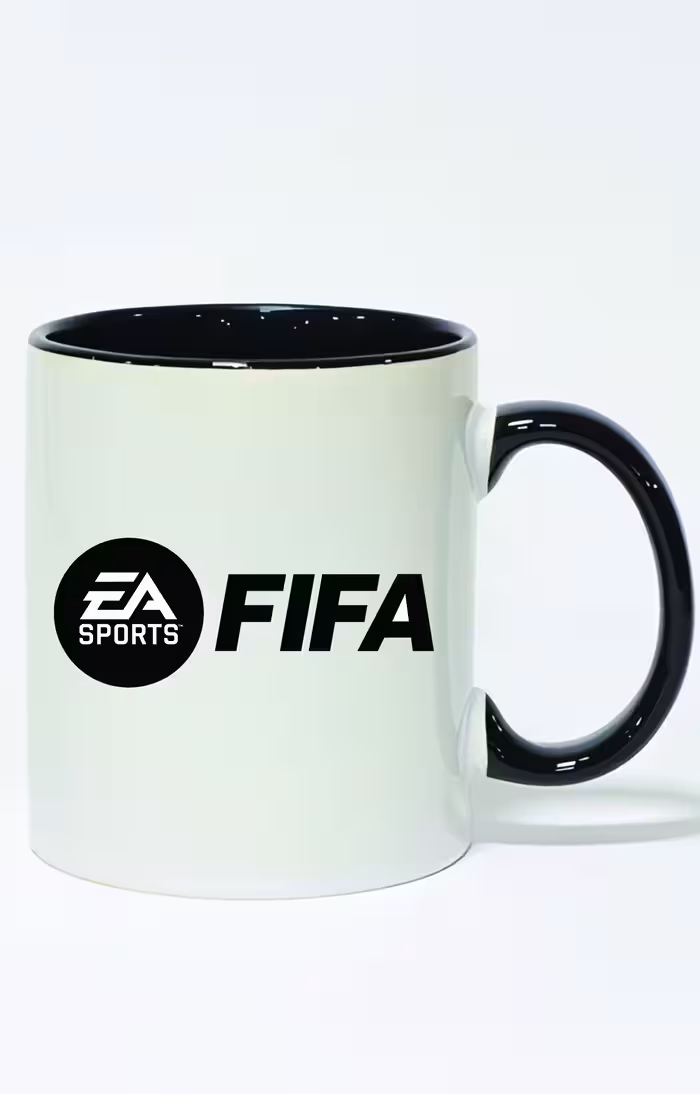 ماگ دسته و داخل رنگی طرح fifa کد 3594
