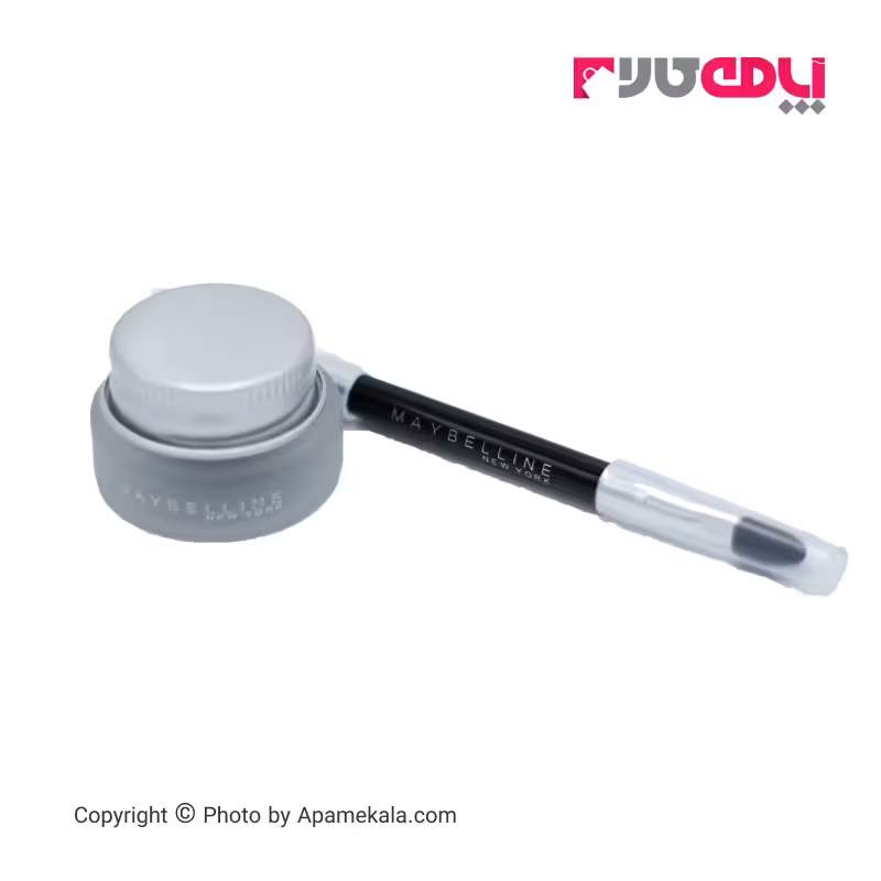 خط چشم مشکی ژلی کاسه ای میبلین مدل Lasting Drama 24 ساعته حاوی قلمو دو طرفه- شماره 01 (Noir Black)
