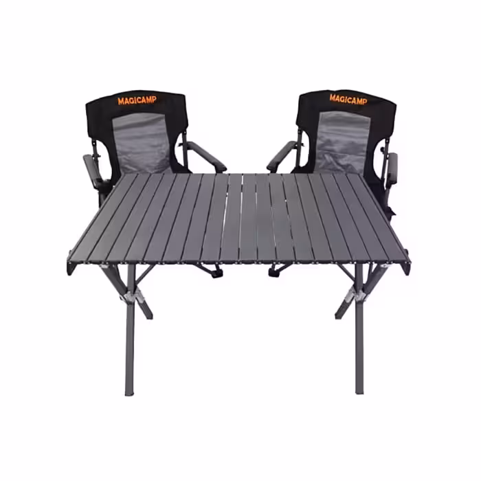 ست میز و صندلی تاشو سفری مجیکمپ مدل لیدر آلومینیومی