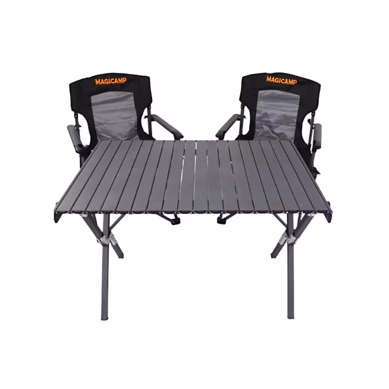 ست میز و صندلی تاشو سفری مجیکمپ مدل لیدر آلومینیومی