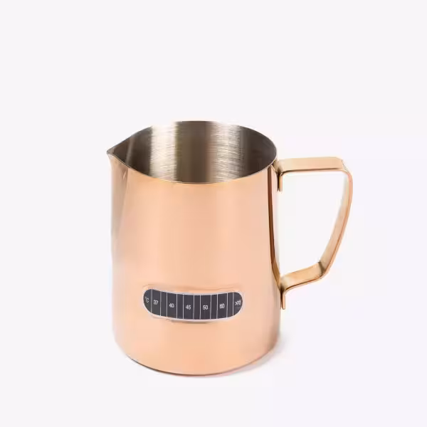 پیچر (شیرجوش) ترمومتر دار مدل 600 میلی لیتر رنگ مسی