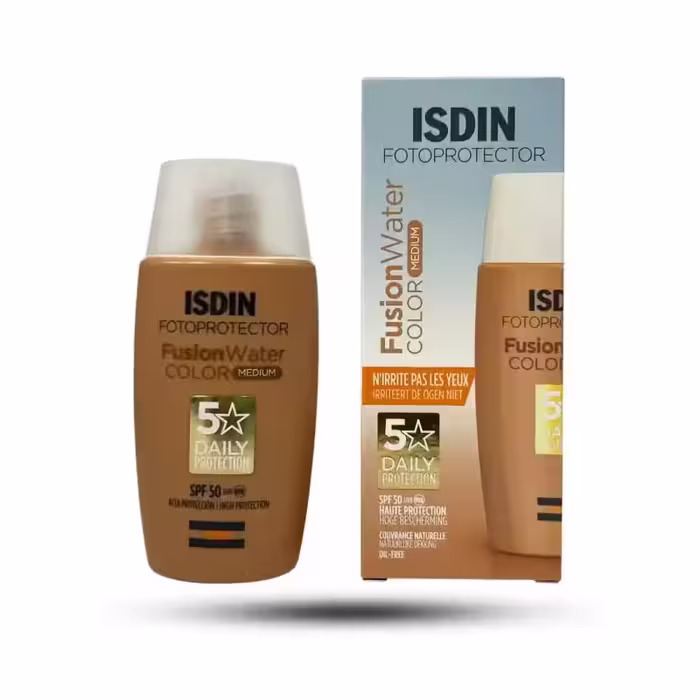 ضد آفتاب رنگی فیوژن واتر ایزدین SPF50 رنگ مدیوم 50ml