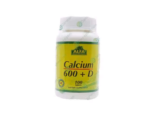 قرص کلسیم 600 پلاس D3 آلفا – Calcium 600mg Plus Vitamin D3 Alpha