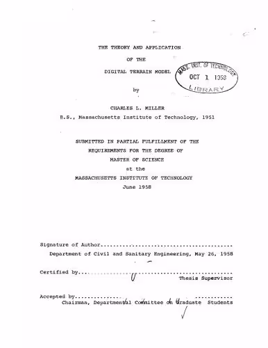 خرید و دانلود نسخه کامل کتاب The theory and application of the digital terrain model
