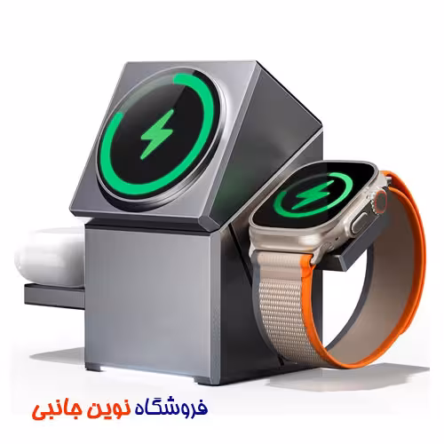 استند شارژر هوشمند وایرلش گرین لاین مدل POWER TRIO ا Green Lion Power Trio 3-in-1 Wireless Charger (تک/عمده)