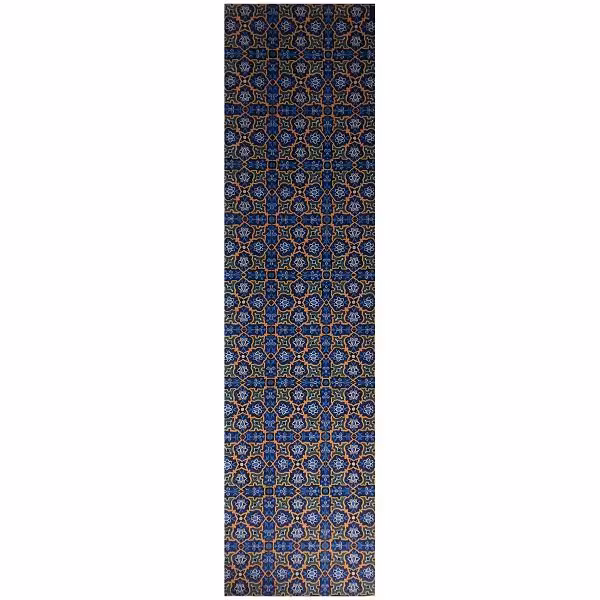 رومیزی رانر مخمل کوبیده طرح کاشی کد MAKHRAN3