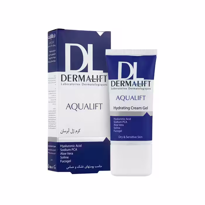 کرم ژل آبرسان مناسب پوست خشک و حساس آکوالیفت درمالیفت | 50 میل