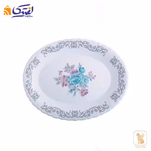 دیس بیضی 1050 پارس اپال طرح نلی آبی کد 180