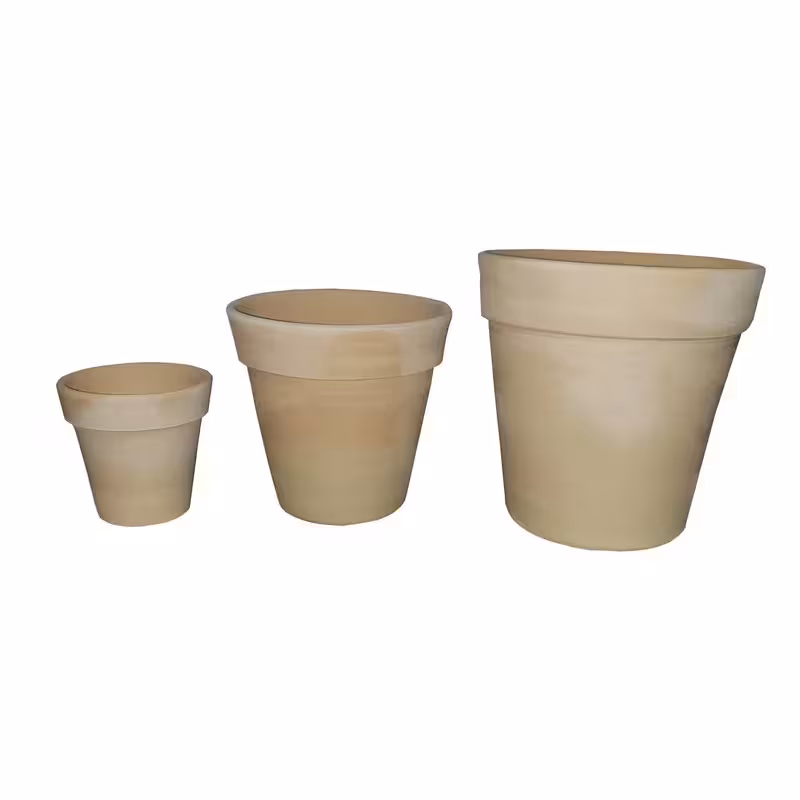 گلدان سفالی مدل سطلی مجموعه 3 عددی ( پس کرایه )