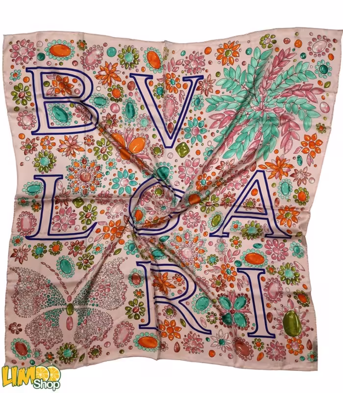 روسری صورتی مجلسی کد 636