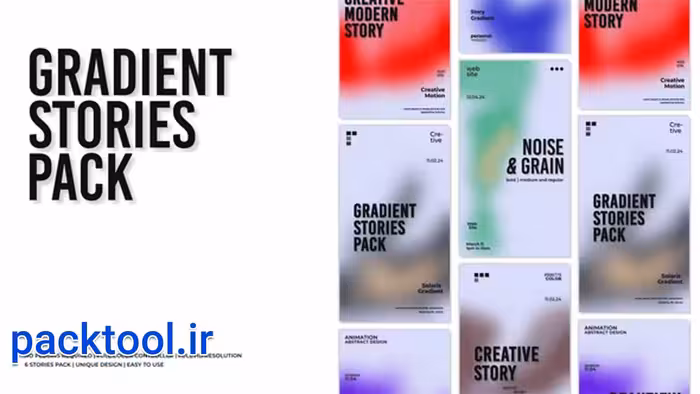 پروژه پریمیر استوری اینستاگرام گرادینت Instagram Gradient Stories - پک تول