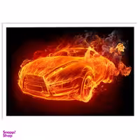 تابلو نوری بکلیت طرح ماشین اسپرت آتشین مدل W-S1578