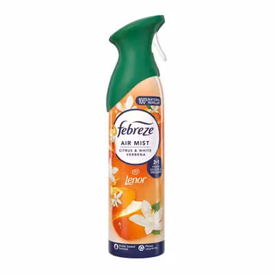 اسپری خوشبو کننده هوا هلندی فبرز Febreze Air Freshener Spray Lenor Citrus and White Verbena  مدل لنور با رایحه مرکبات و شاه‌پسند سفید 185 میل