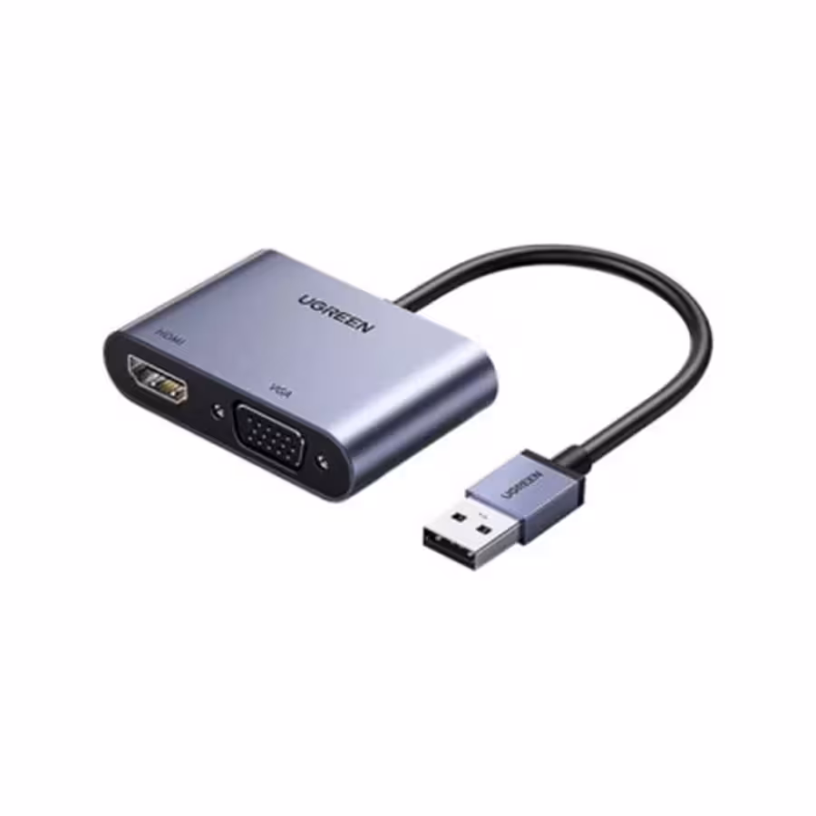 هاب مبدل 2 پورت USB 3.0 به HDMI و VGA یوگرین CM449