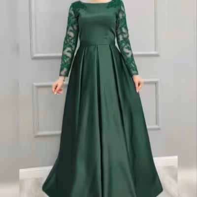 پیراهن مهمانی زنانه ساتن آمریکایی و شاین مدل مجلسی هلن