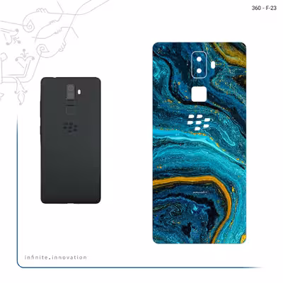 برچسب پوششی ماهوت مدل Turquoise marblewith golden streaks مناسب برای گوشی موبایل بلک بری Evolve