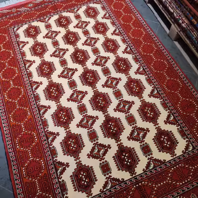 فرش دستبافت سه متری طرح لوزی کد AA380