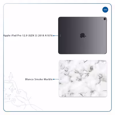 برچسب پوششی ماهوت مدل Blanco-Smoke-Marble مناسب برای تبلت اپل iPad Pro 12.9 (GEN 3) 2018 A1876