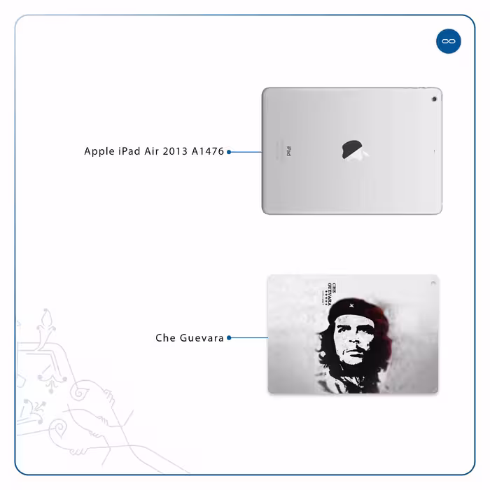 برچسب پوششی ماهوت مدل Che-Guevara مناسب برای تبلت اپل iPad Air 2013 A1476
