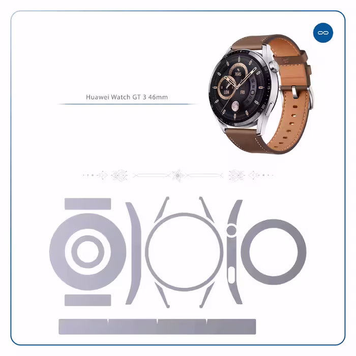 برچسب ماهوت طرح Matte-Silver مناسب برای ساعت هوشمند هوآوی Watch GT 3 46mm